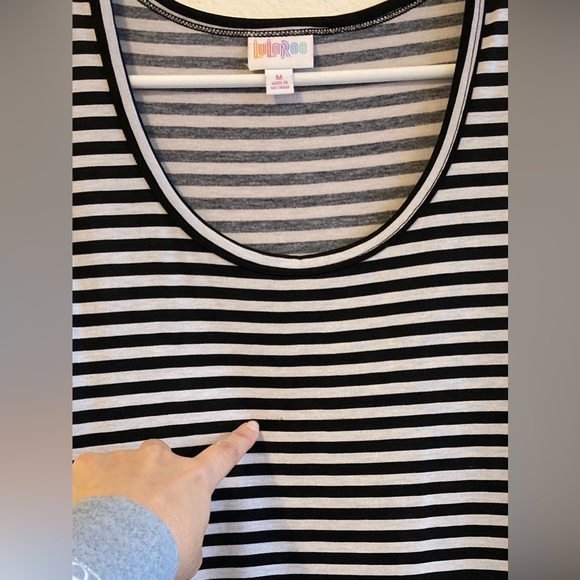 LuLaRoe Black and White Nicki Dress - Picture 4 of 12